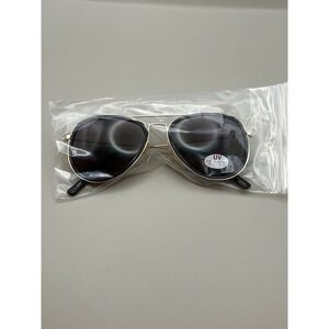 Aviator Sunglasses Gold Black Frame UV Protection Pilot Shades Unisex Classic